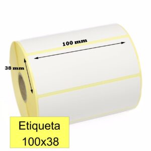 Etiqueta 100x38 couché adhesivo removible