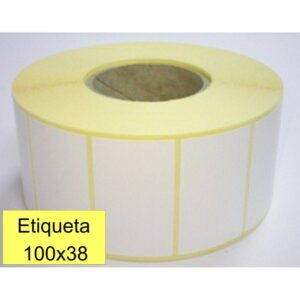 Etiqueta 100x38 couché adhesivo permanente