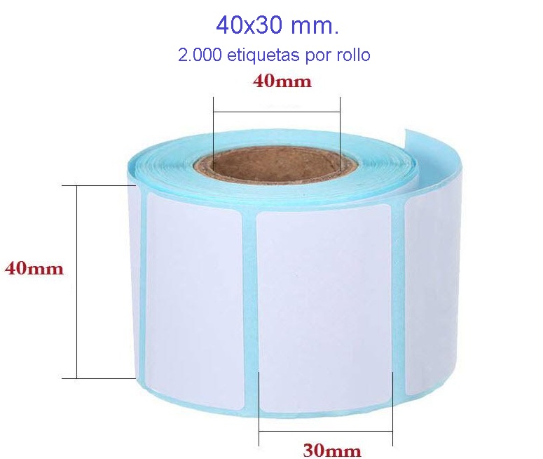 Etiqueta 40x30 Térmico ECO BPA Free