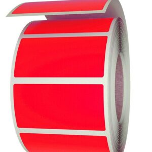 Etiqueta Rojo Fluor 60x50