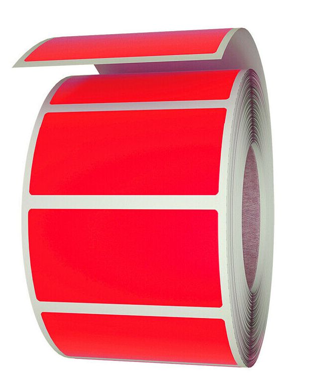 Etiqueta Rojo Fluor 60x50