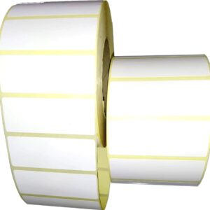 Etiqueta 80x30 vellum blanco Adhesivo hotmelt mandril 40 mm.
