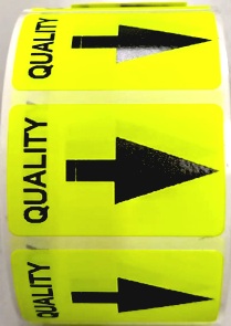 Etiqueta Quality 40x25 amarillo flúor