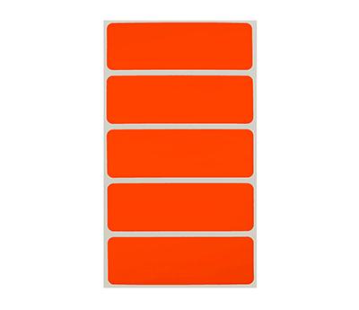Etiqueta Rojo Fluor 70x25