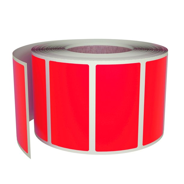 Etiqueta Rojo Fluor 90x50
